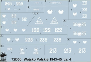 Maquette ToRo 72D56 Armée polonaise 1943-1945 partie 4 1/72
