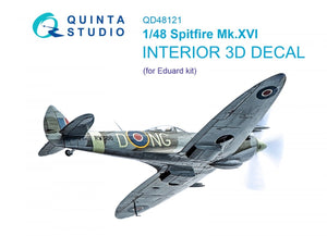 Intérieur imprimé en 3D et coloré sur papier décalcomanie (Eduard) Quinta Studio QD48121 Spitfire Mk.XVI 1/48