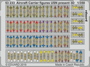 Figurines de porte-avions Eduard 53233 USN présentées en 3D à l&amp;#39;échelle 1/350