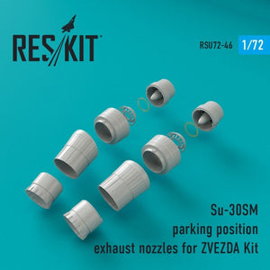 RESKIT RSU72-0046 Buses d&amp;#39;échappement en position de stationnement Su-30SM pour Zvezda 1/72