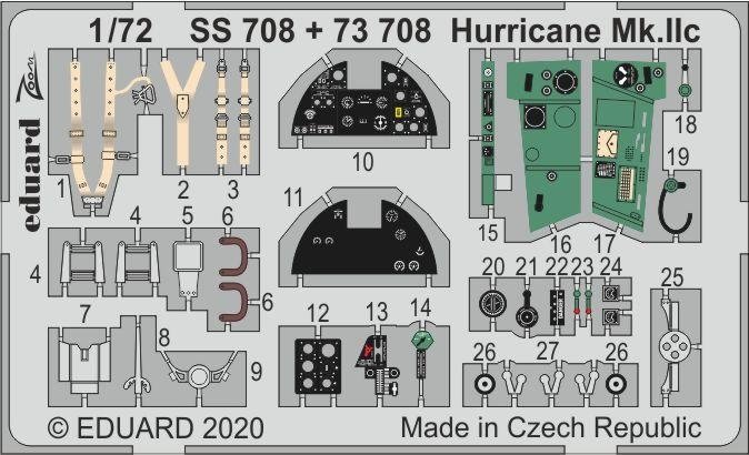 Maquette Eduard 73708 Hurricane Mk. IIc pour Arma Hobby au 1/72 – image 2