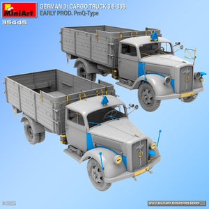 Miniart 35445 Camion cargo allemand 3 tonnes 3.6-36S Première production Type PmQ 1/35 – image 7