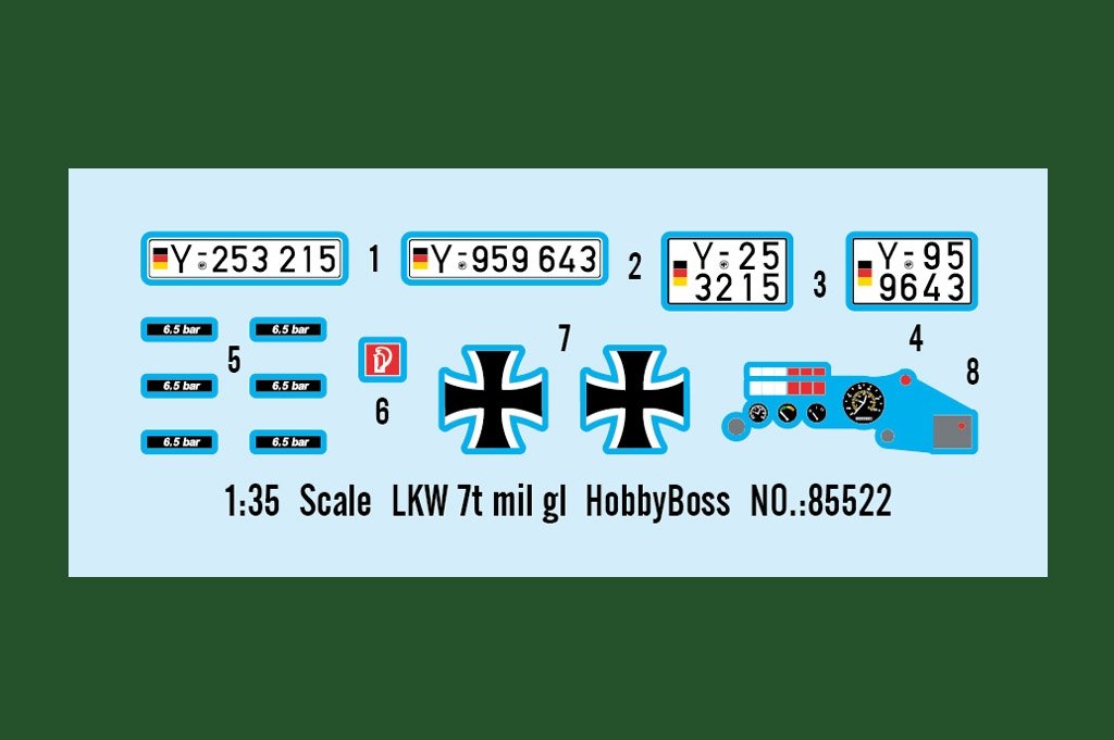 Hobby Boss 85522 LKW 7t mil verre 1/35 – immagine 3