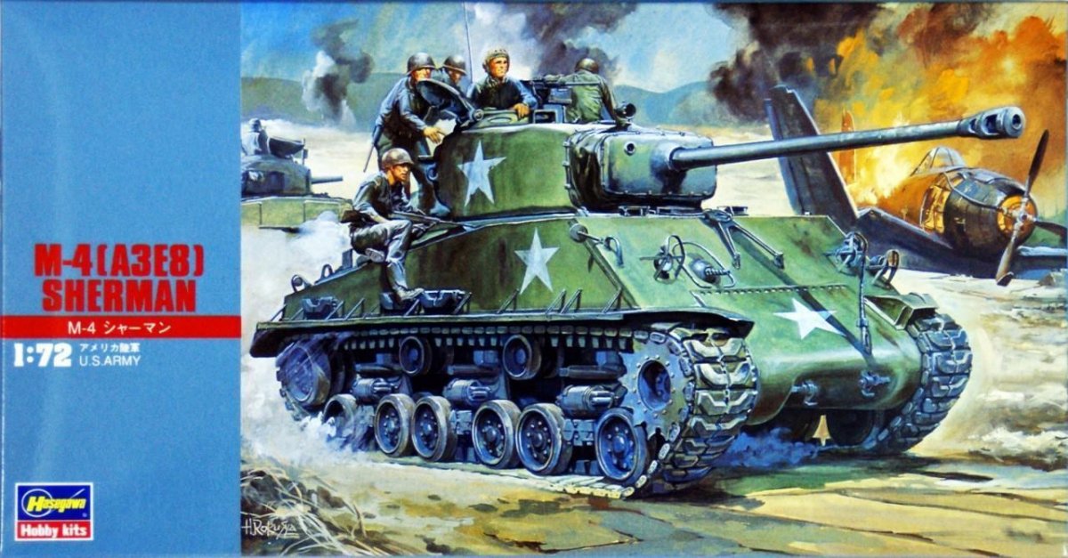 Hasegawa MT15 M4 (A3E8) Sherman 1/72