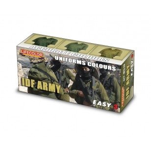 Coffret de peinture acrylique Lifecolor MS10, uniformes de l&amp;#39;armée israélienne, 3 x 22 ml