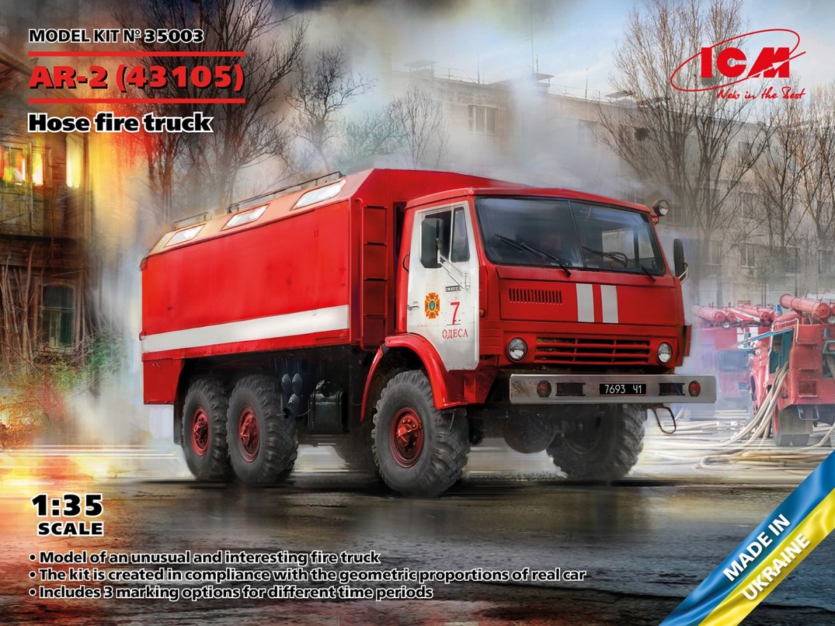 Camion de pompiers à tuyau ICM 35003 AR-2 (43105) 1/35