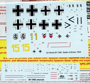 Maquette AZ7658 Messerschmitt Bf 109 E-3 Bataille d&amp;#39;Angleterre 1/72 – Bild 4
