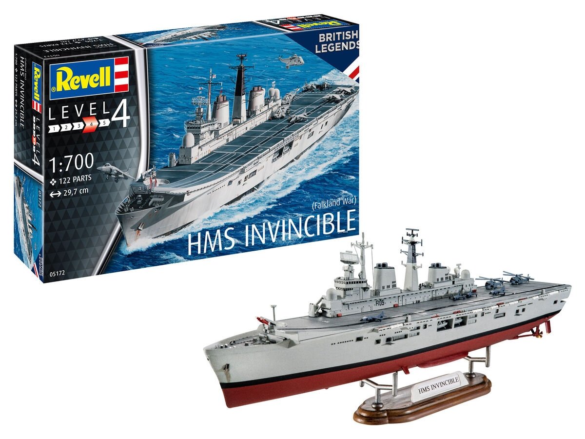 Maquette Revell 65172 HMS Invincible (Guerre des Malouines) à l&amp;#39;échelle 1/700
