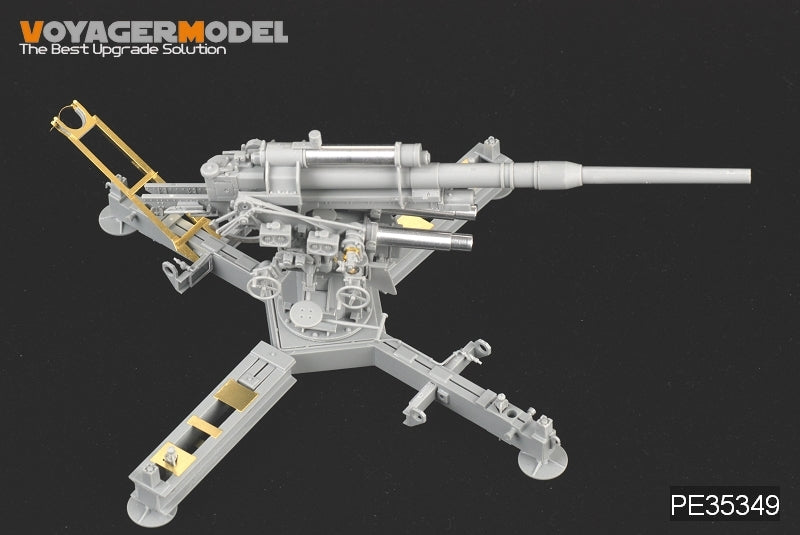 Voyager modèle PE35349 seconde guerre mondiale allemand 88mm FlaK 37 mit Behelfslafette pour DRAGON 6523 1/35  – image 5