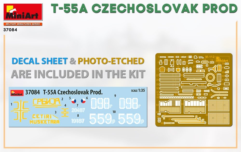 Miniart 37084 T-55A PRODUCTION TCHÉCOSLOVAQUE 1/35  – image 3