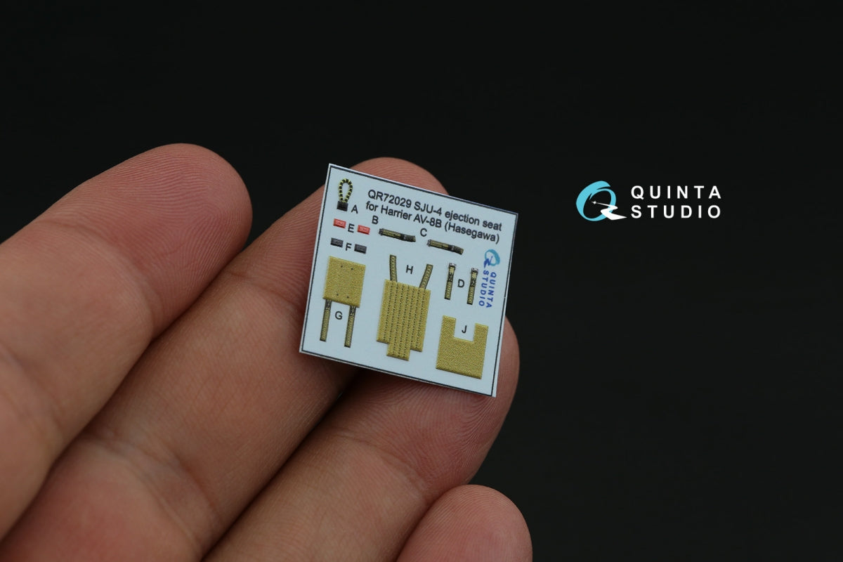 Intérieur coloré imprimé en 3D sur papier décalcomanie Quinta Studio QD72134 AV-8B (Hasegawa) à l&amp;#39;échelle 1/72 – image 6