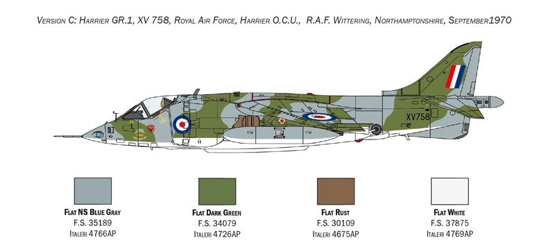 Italeri 1435 HARRIER GR.1 Course aérienne transatlantique 50e anniversaire 1/72 – Bild 4