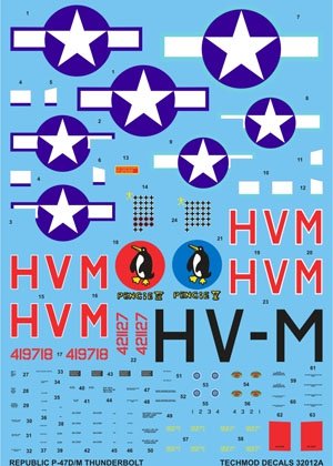 Techmod 32012 - Republic P-47D/M Thunderbolt 1/32