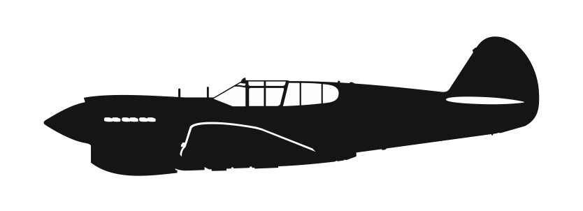 Omask 150360 sticker P-40 Warhawk (15cm black)