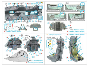 Intérieur imprimé en 3D et coloré sur papier décalcomanie Quinta Studio QD48593 F-14D Super Tomcat (GWH) 1/48 – immagine 11