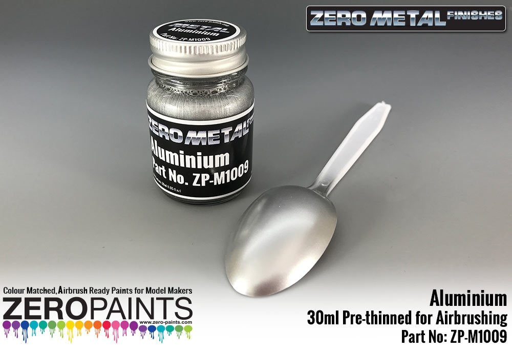 Peinture aluminium Zero Paints ZP-M1009, finitions métalliques Zero, 30 ml