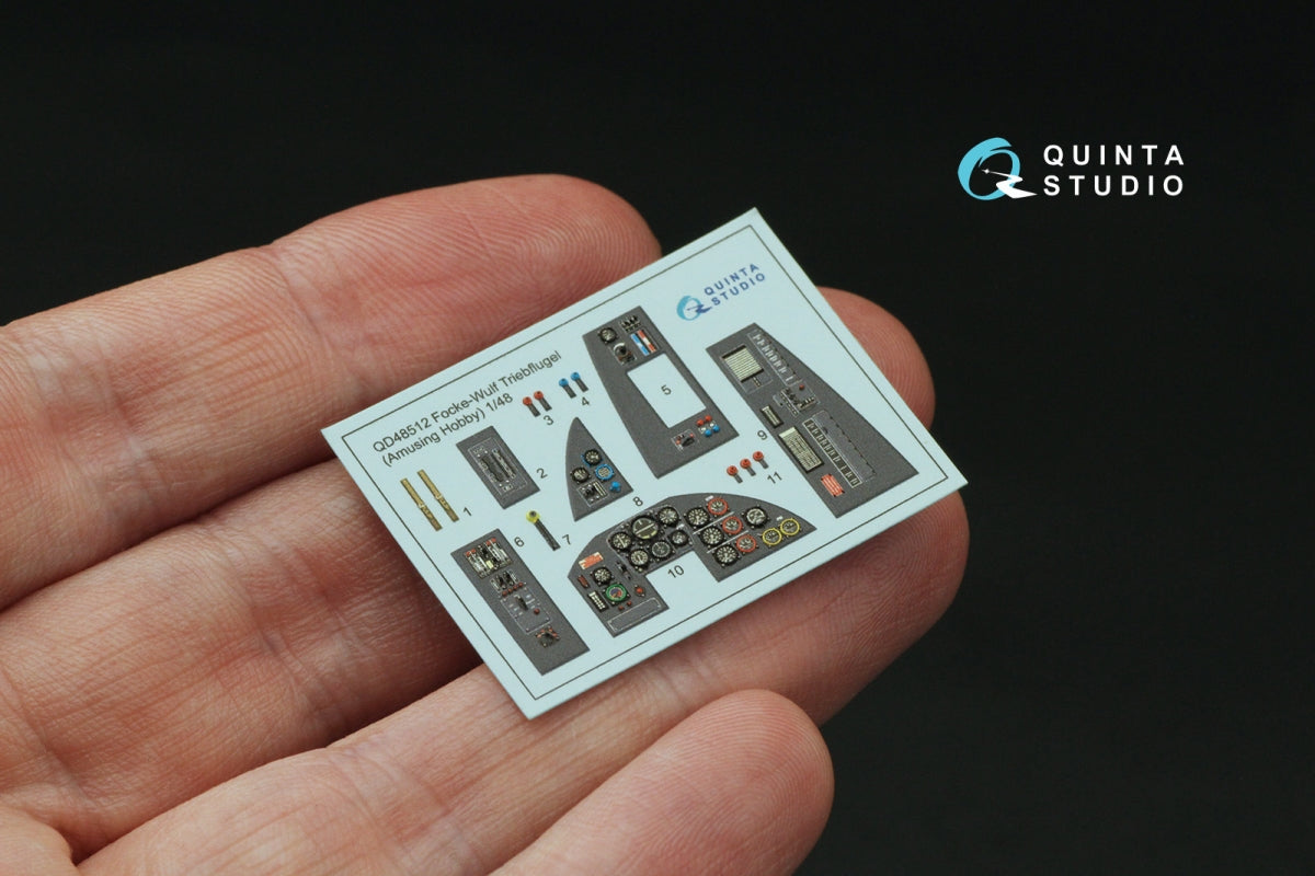 Intérieur coloré imprimé en 3D sur papier décalcomanie Quinta Studio QD48512 FW Triebflugel (loisir amusant) 1/48 – immagine 4