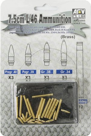 AFV Club 35085 7,5 cm L/46 Munitions 1/35