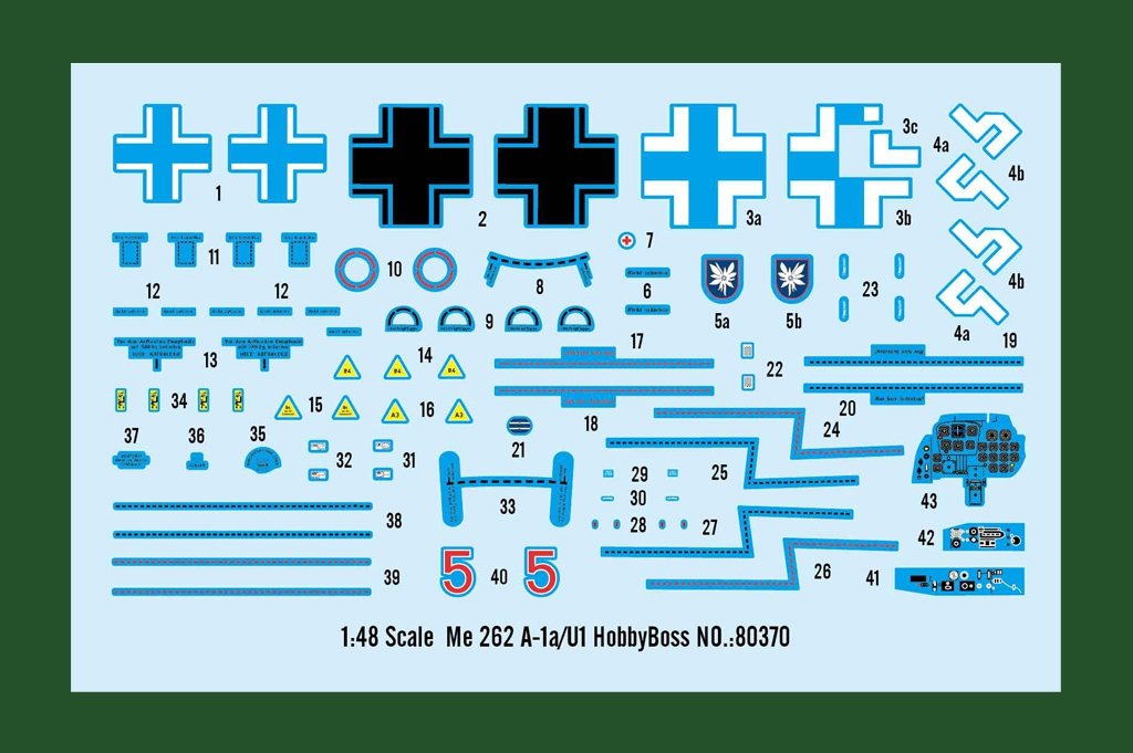 Hobby Boss 80370 Me 262 A-1a/U1 1/48 – immagine 4