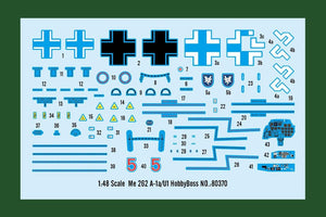 Hobby Boss 80370 Me 262 A-1a/U1 1/48 – immagine 4