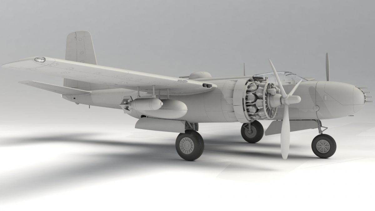 ICM 48285 A-26B Invader, théâtre d&amp;#39;opérations du Pacifique, bombardier américain de la Seconde Guerre mondiale, échelle 1/48  – image 3
