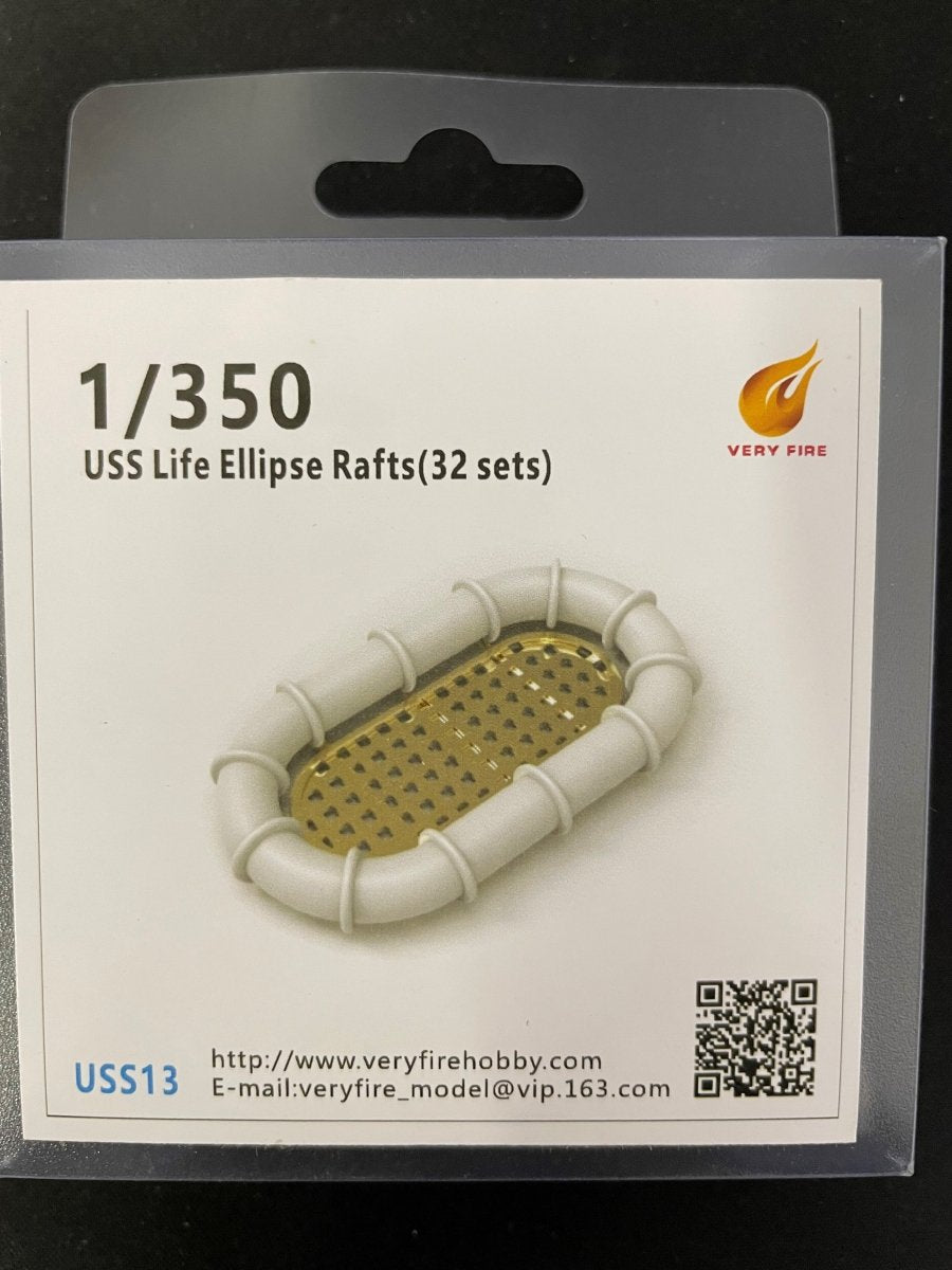 Très incendie USS13 USS Life Radeaux Ellipse (32 ensembles) 1/350