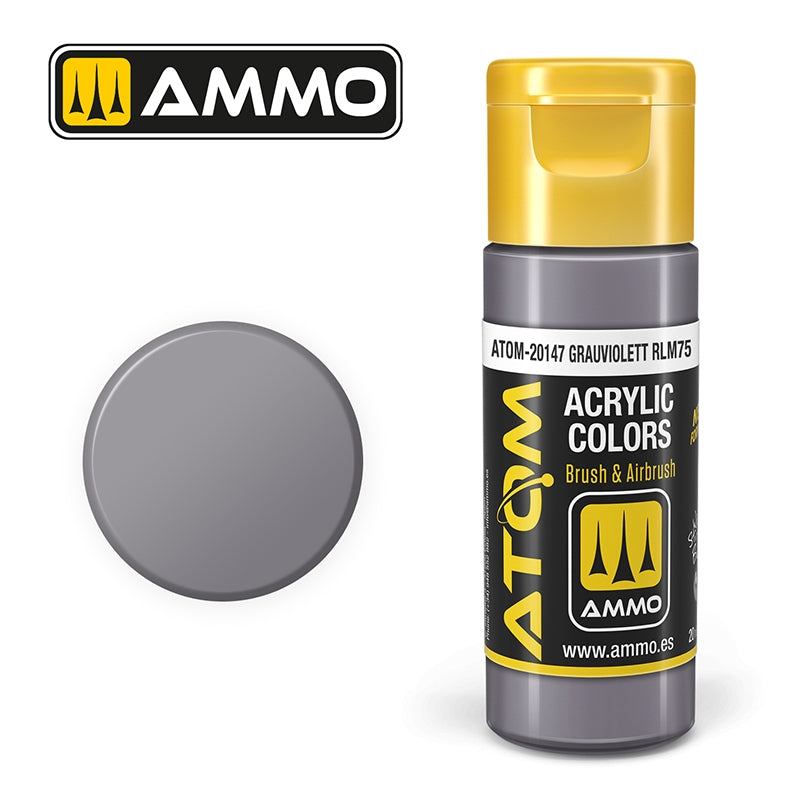 AMMO de Mig Jimenez 20147 ATOM COLOR Gris violet RLM75 20ml