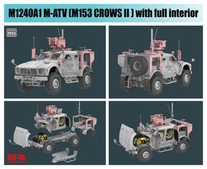Maquette Rye Field 5052 M1240A1 M-ATV M153 CROWS II avec intérieur complet, échelle 1/35 – immagine 2
