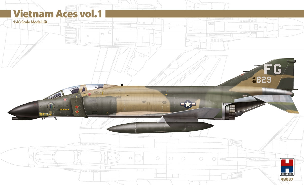Hobby 2000 48037 Vietnam Aces vol.1 (ACADÉMIE + CARTOGRAPHIE + MASQUES) 1/48