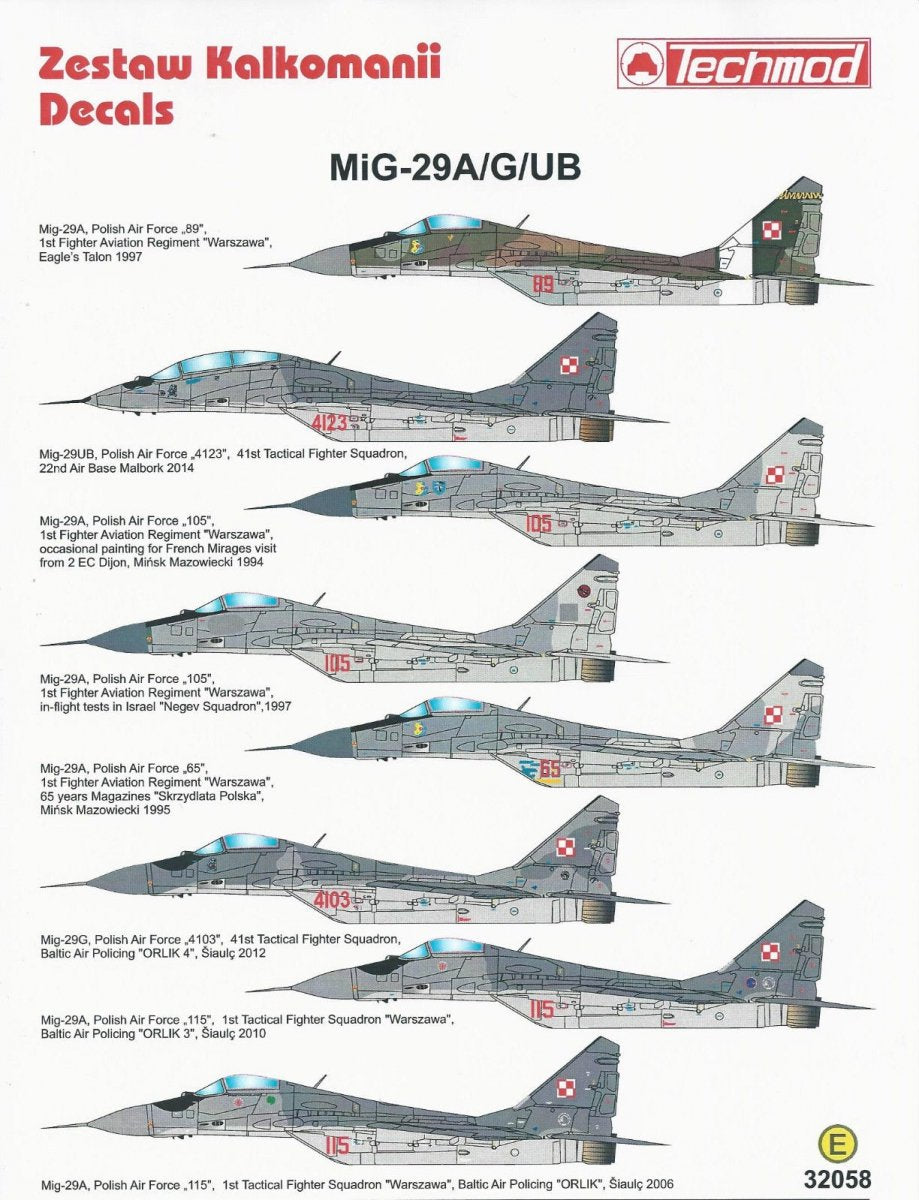 Techmod 32058 Mig-29A/G/UB 1/32 – Bild 2