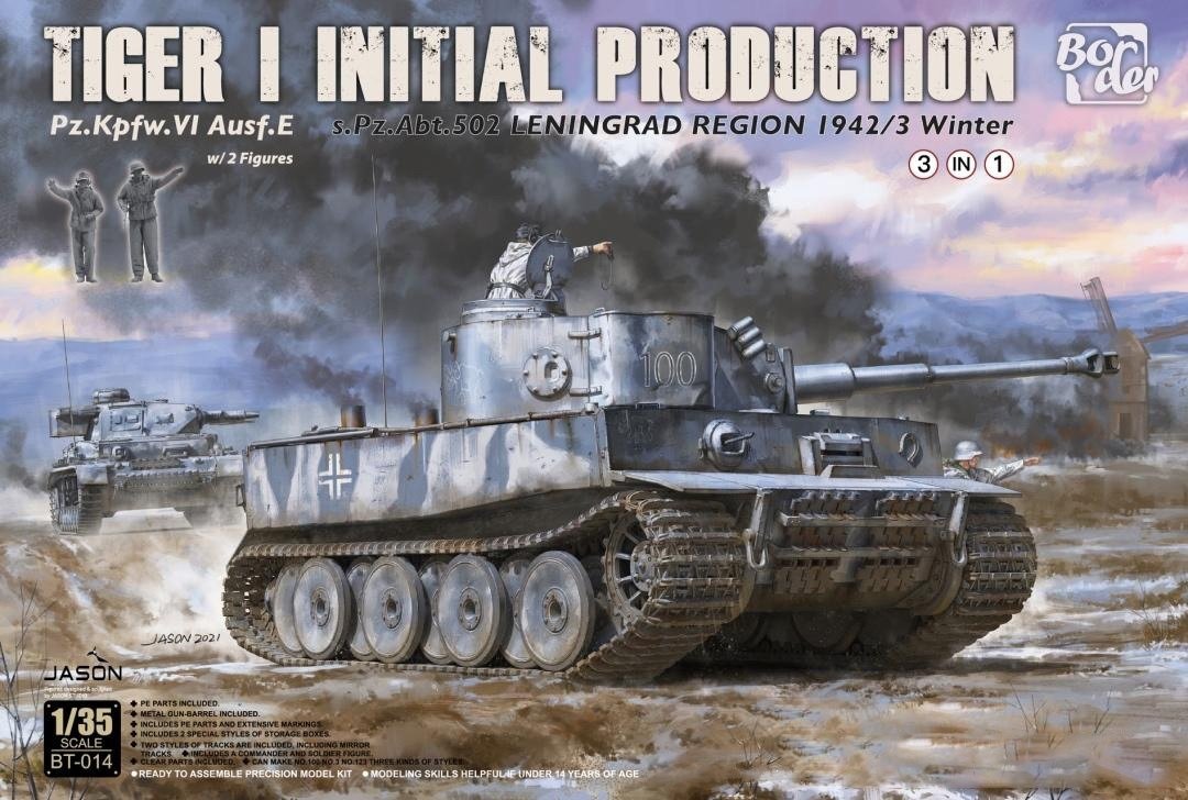 Maquette Border BT-014 Tiger I Production initiale s.Pz.Abt.502 Région de Leningrad Hiver 1942/43 1/35