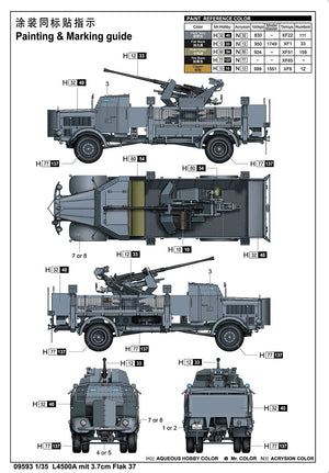 Trumpeter 09593 L4500A avec Flak 37 1/35 de 3,7 cm – Bild 3