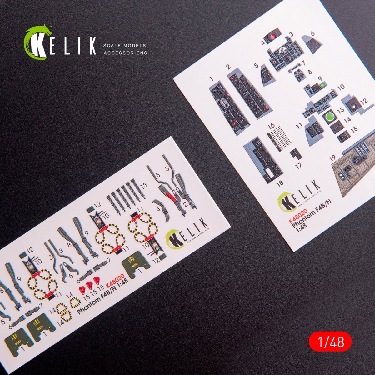 KELIK K48020 Décalcomanies 3D intérieures pour maquette Academy au 1/48 du F-4B/N – image 5