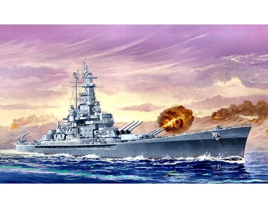 Maquette Trumpeter 05761 Cuirassé américain USS Massachusetts (BB-59) au 1/700