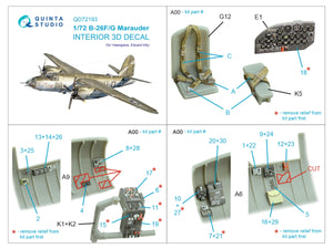 Intérieur coloré imprimé en 3D sur papier décalcomanie Quinta Studio QD72193 B-26F/G Marauder (Hasegawa) 1/72 – immagine 2