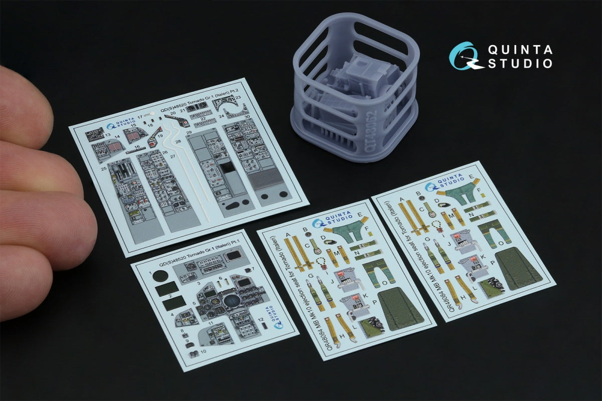 Quinta Studio QD+48520 Tornado Gr.1 Intérieur imprimé en 3D et coloré sur papier décalcomanie (Italeri) (avec pièces en résine imprimées en 3D) 1/48 – immagine 2