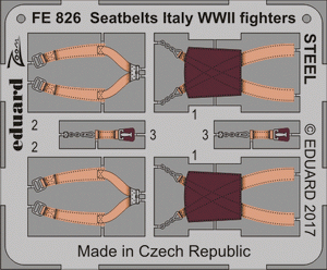Ceintures de sécurité Eduard FE826, avions de chasse italiens de la Seconde Guerre mondiale, acier, échelle 1/48