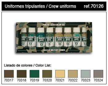 Vallejo PANZER ACES No3 (jeu de 8 couleurs) (70126)