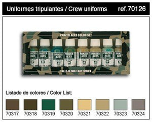 Vallejo PANZER ACES No3 (jeu de 8 couleurs) (70126)