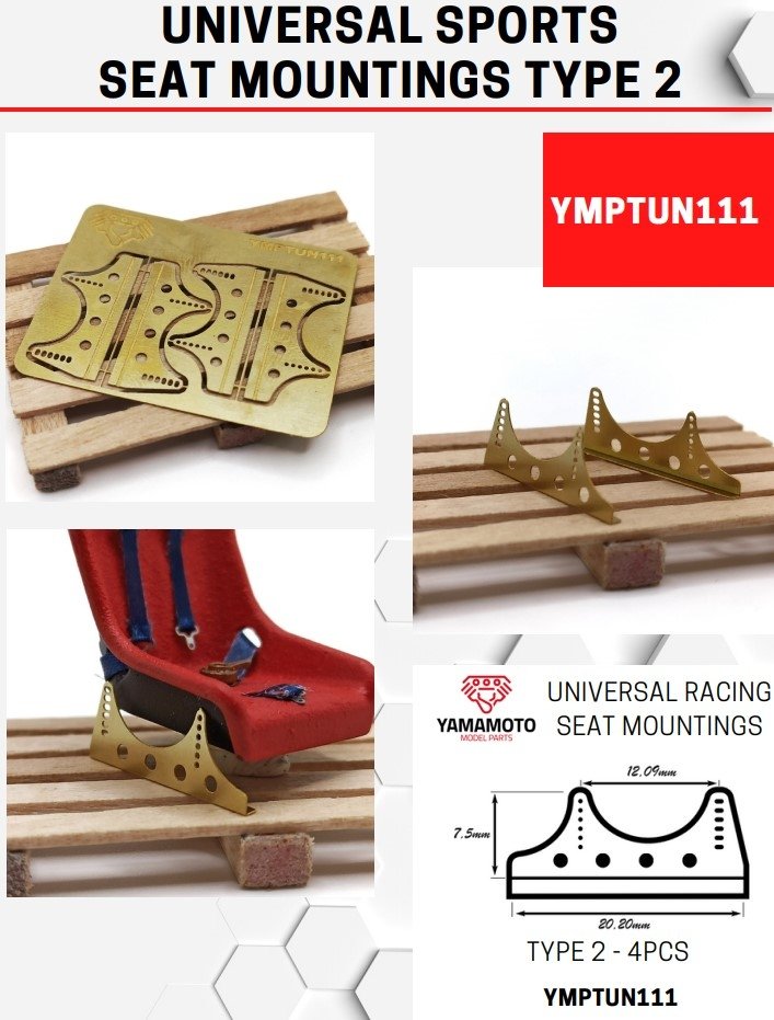 Supports de siège de course universels Yamamoto YMPTUN111 - Type 2 1/24