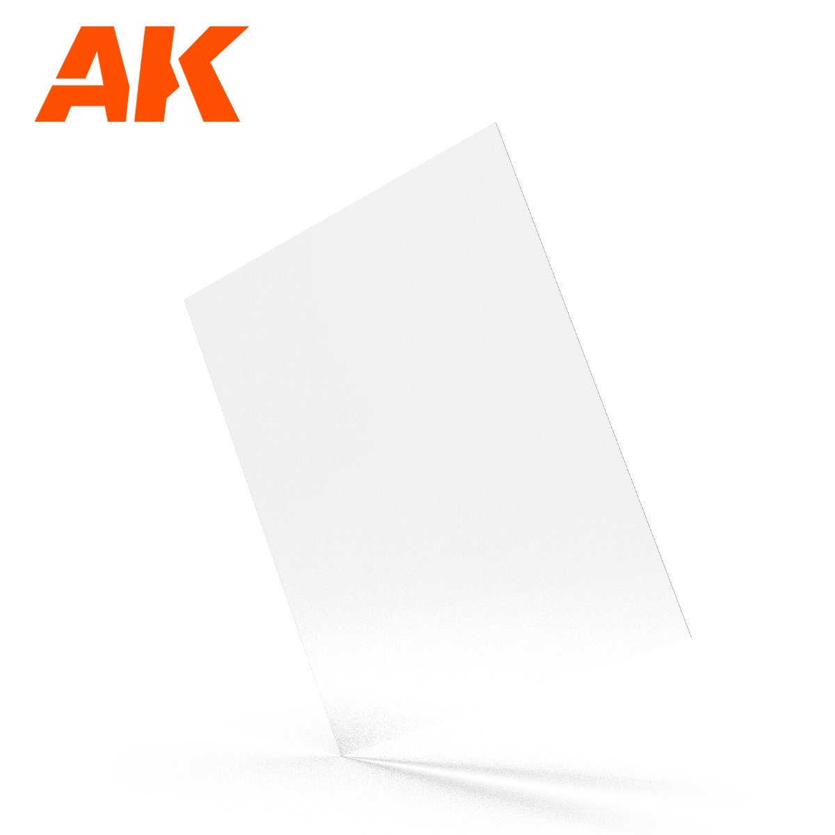 AK Interactive AK6585 0,20 MM // 0,008” D'ÉPAISSEUR – 245 X 195MM // 9,64 X 7,68” – FEUILLE DE VERRE ORGANIQUE TRANSPARENT / ACRYLIQUE