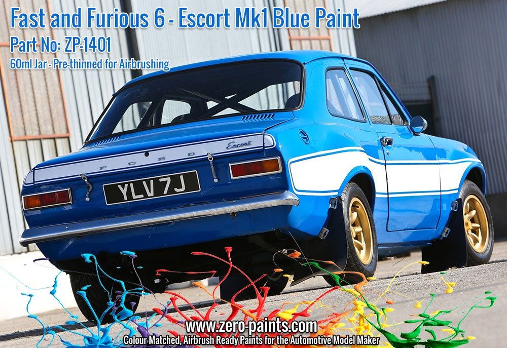 Peinture Zero Paints ZP-1401 - Fast and Furious 6 Ford Escort Mk 1 Bleu 60 ml – image 3
