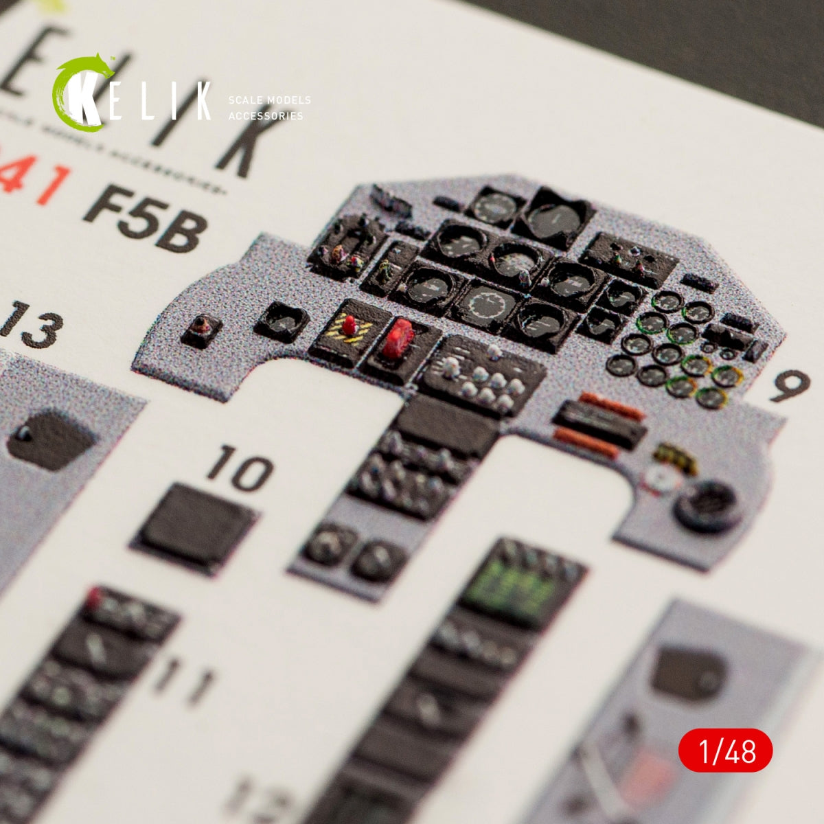 KELIK K48041 F-5B FREEDOM FIGHTER - Décalcomanies 3D pour intérieur de maquette Kinetic au 1/48 – immagine 3
