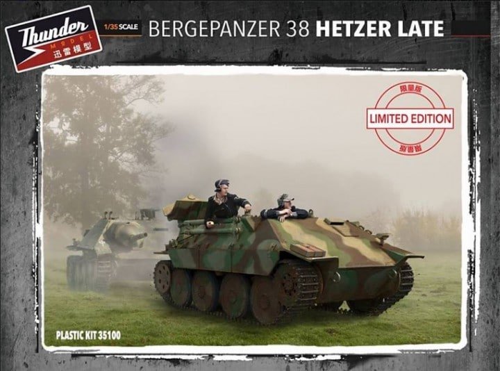 Thunder Model 35100 Bergepanzer 38 Hetzer Édition Bonus Limitée Tardive avec Intérieur Complet 1/35
