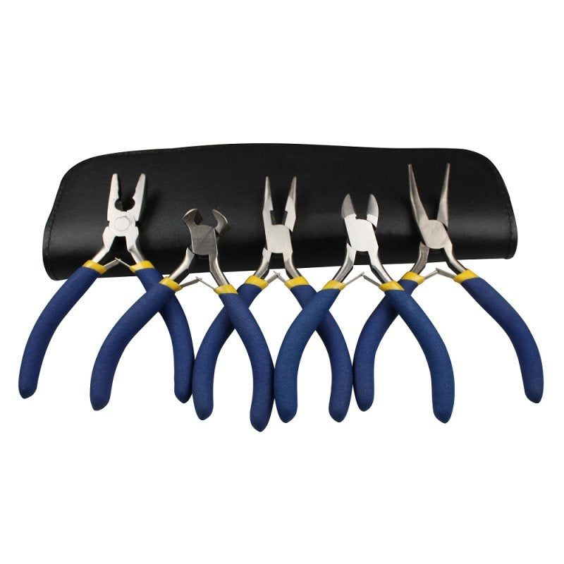 Ensemble de 5 mini-pinces Modelcraft PPL6000 dans un étui zippé