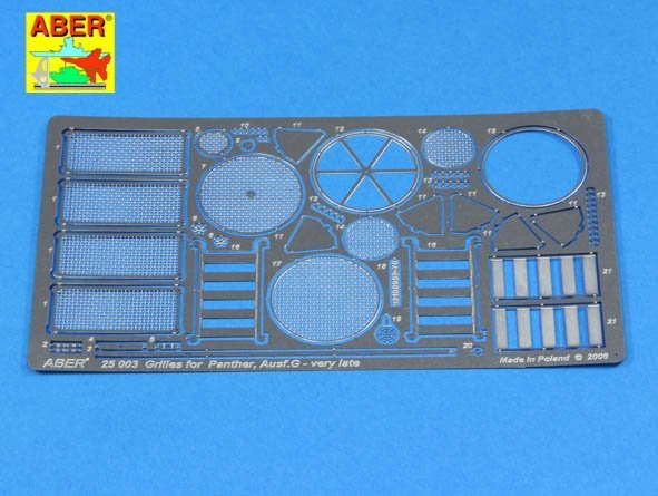 Maillage Aber 25003 pour char allemand Panther G (version tardive) (ACA) (1/25)