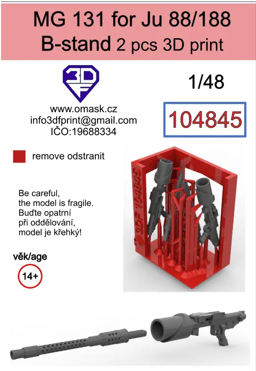 Omask 104845 MG 131 pour Ju 88/188 B-Stand 1/48 – immagine 2