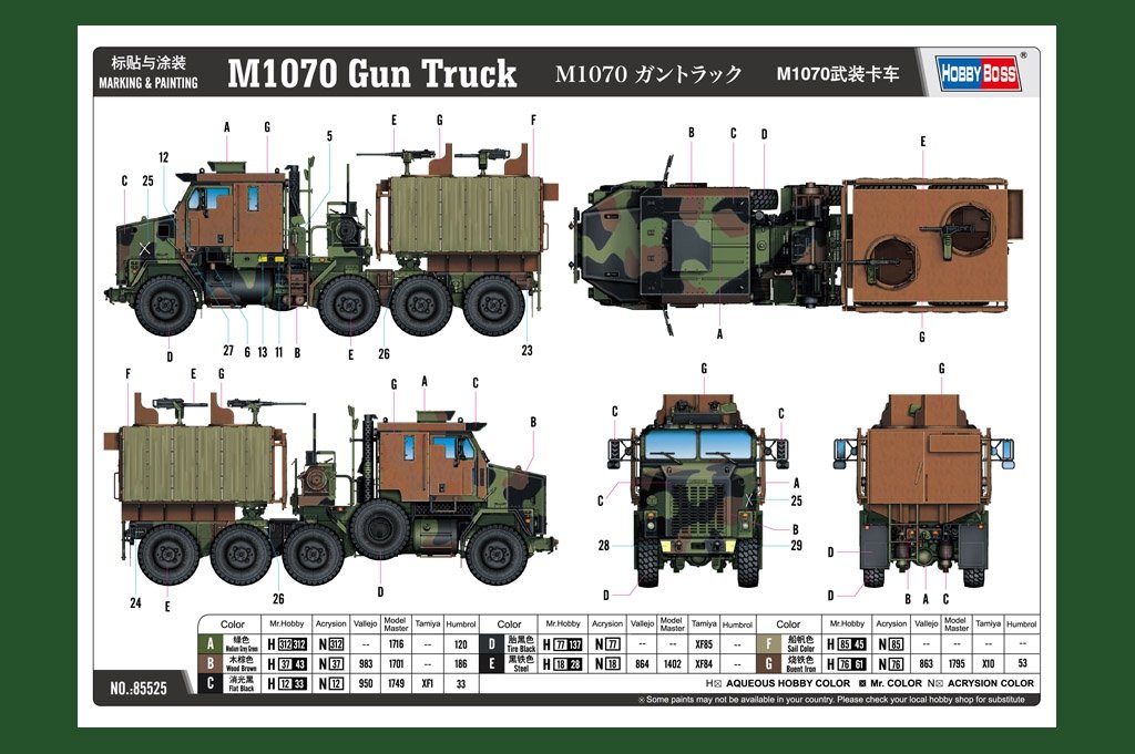 Camion armé Hobby Boss 85525 M1070 au 1/35 – image 16