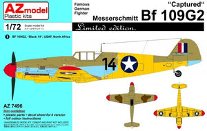 Maquette AZmodel AZ7496 Messerschmitt Bf 109Ga-2 « Capturé » au 1/72