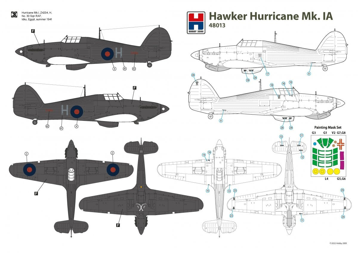 Hobby 2000 48013 Hawker Hurricane Mk.IA 1/48 – immagine 3